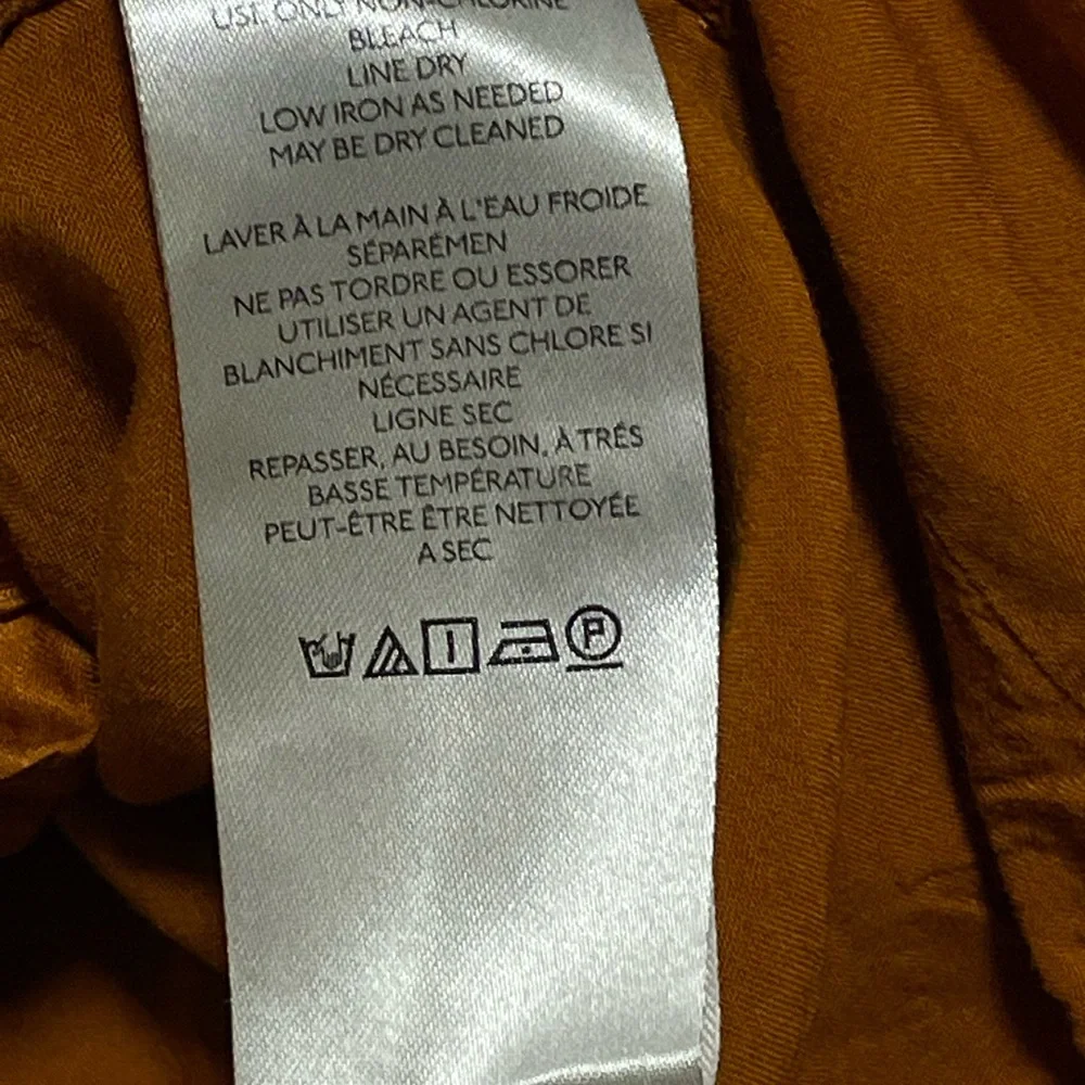 Anthropologie copper silk Ruched Blouse - Picture 9 of 9